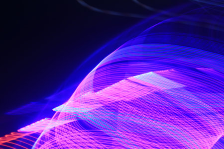 Application of light effects on the subject of motion, creativity and designの写真素材