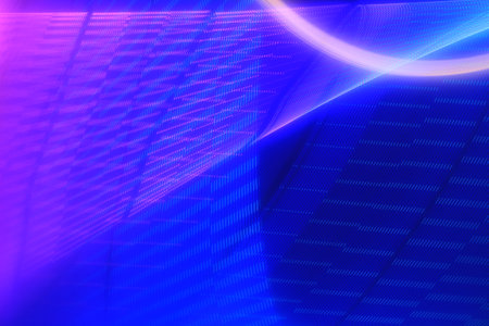 abstract the colored lines in the dark blue and violet for background