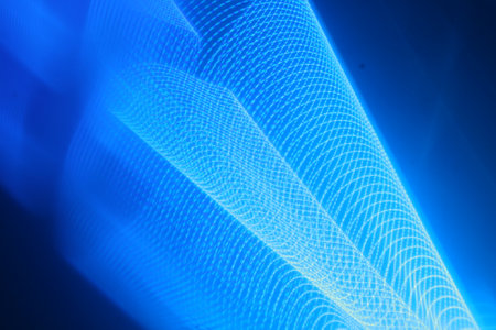 abstract background - computer generated blue wave with some smooth lines in it