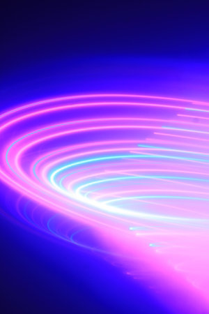 abstract background with smooth lines in blue and pink, neon colorの写真素材