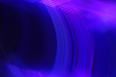 Application of comprehensive background light effects. Curved lines in blue and purple.の写真素材