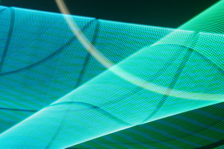 abstract background with green lines and bokeh effect - fractal design
