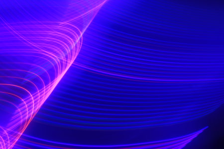 abstract background with smooth lines in violet and blue colors, illustration