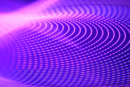 abstract background with motion blurred circles, lines and bokehの写真素材