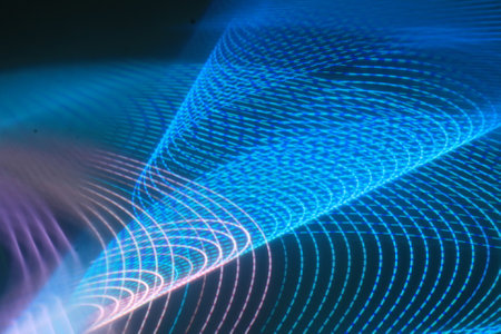 Vibrant abstract background with a glowing effect in the dark.