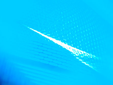 Application of comprehensive background light effects. Close-up of light refraction background.