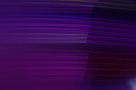 Application of light effects in the form of multicolored lines.