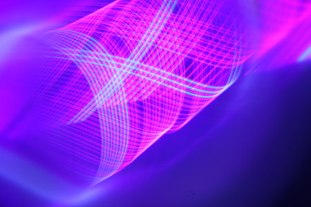 abstract background with smooth lines in violet and blue colors. fractal art