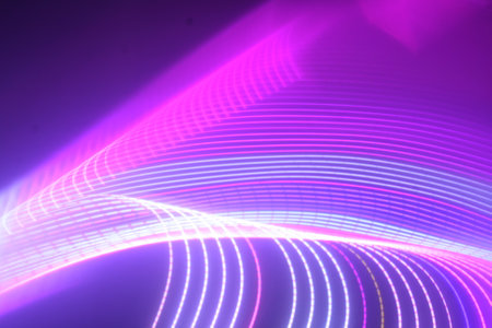 Abstract background. Purple and blue palette. Raster fractal graphics.の写真素材