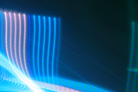 abstract background with blue and white lines in the form of waves