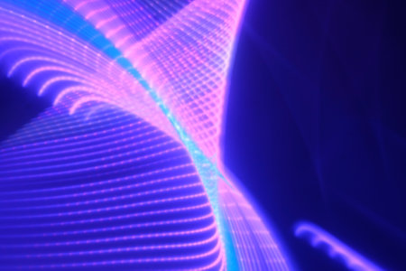 abstract background with smooth lines and bokeh defocused lights