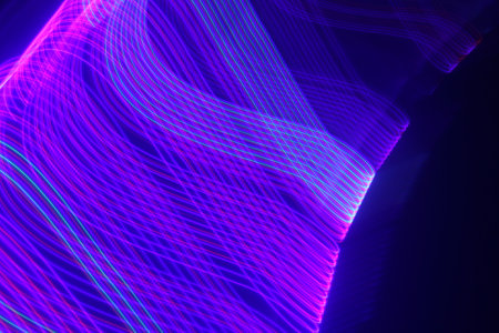 abstract background with smooth lines in violet and blue colors, computer generated illustration