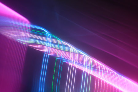abstract background with motion blur light effects (shallow DOF)