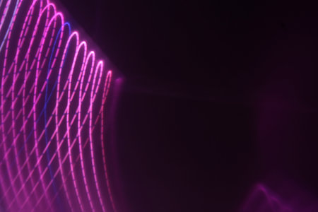 Abstract background with purple and violet neon lines. Illustration for design