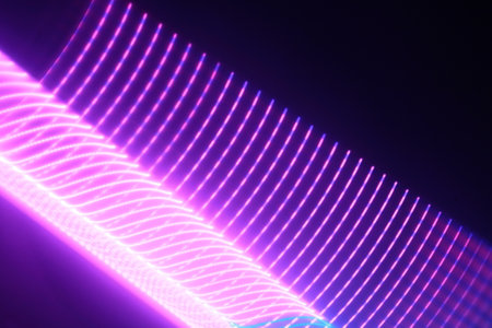 abstract background with glowing lines and bokeh - fractal
