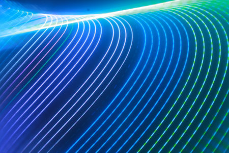 Abstract background. Blue - green palette. Raster fractal graphics.の写真素材