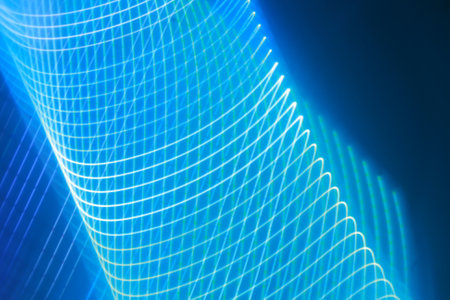 abstract background with a glowing wavy line, fractal art