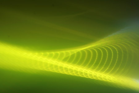 abstract background with smooth lines in green and yellow colors, beautiful wave