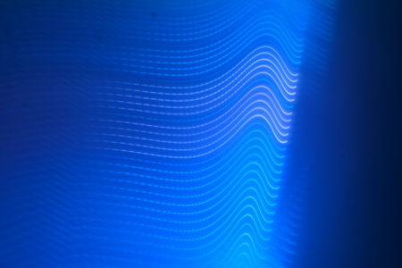 abstract background with smooth lines in blue colors, computer generated imagesの写真素材