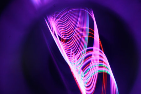 abstract background with motion blur effect in purple and pink colors.
