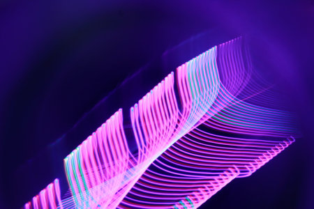 Application of light effects on the subject of nuclear physics science and technologyの写真素材