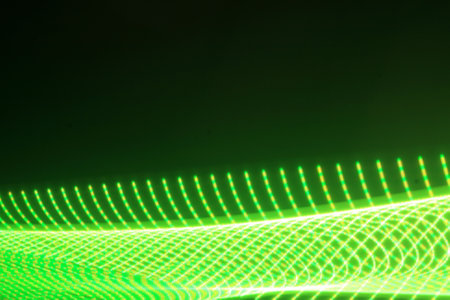 abstract green background with some smooth lines in it (see more in my portfolio)の写真素材