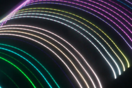 abstract background with neon lines. 3d rendering, 3d illustration.