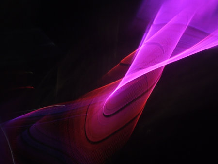 abstract background with colorful smoke curves and wave lines in black background