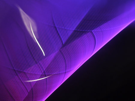abstract background with purple and purple lines on a black backdrop.の写真素材