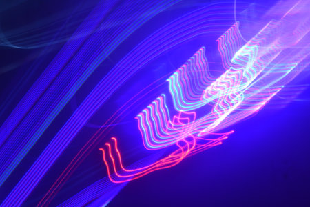 abstract light speed motion background (color toned image; shallow DOF)