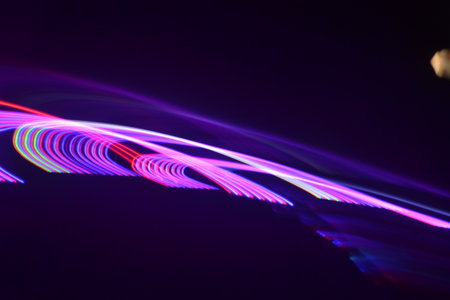 speed concept of light and speed at the same time with dark background