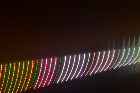 abstract background of colored lights in the dark, closeup of photo