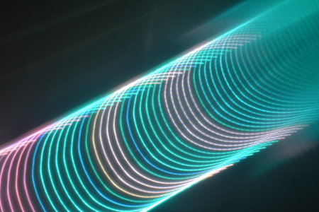 abstract background with a glowing waves and lines, design for greeting cards and banners and...