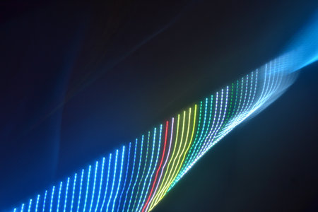 Application of light effects (lights) on the subject of science, technology and design.
