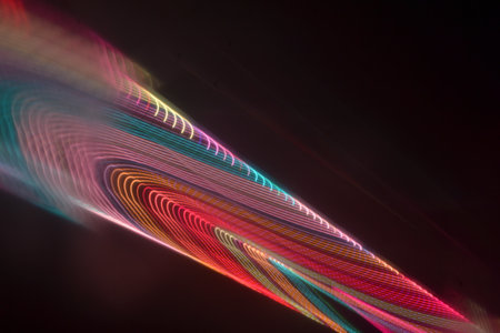 abstract light speed motion blur effect on the black background, light speed concept