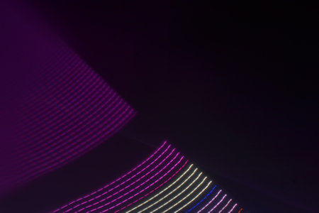 Application of comprehensive background light effects. Light refraction colorful background.