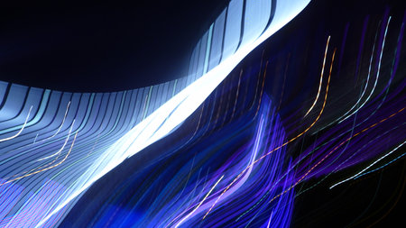 Application of light effects on the subject of technology and the Internet.の写真素材