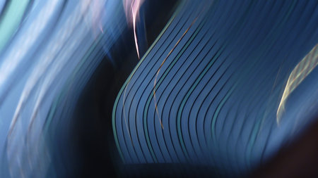 Application of light effects. The energy flow generated by the computer.