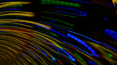 Application of comprehensive background light effects. Computer generated abstract background with...
