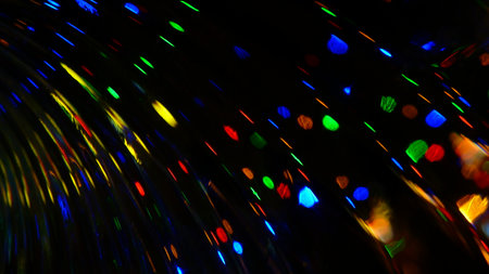 abstract colorful background with bokeh defocused lights and stars