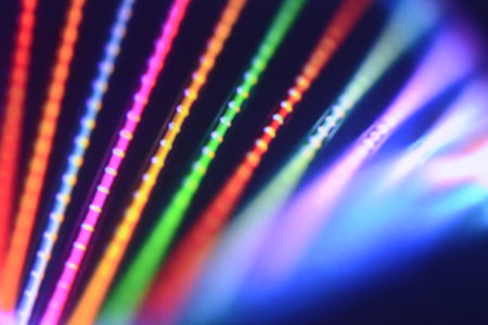 Application of comprehensive background light effects. Computer generated abstract colorful...