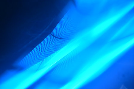Application of light effects on a curved strip. Abstract background for designの写真素材