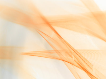 abstract background with smooth lines and curves in orange and white colorsの写真素材