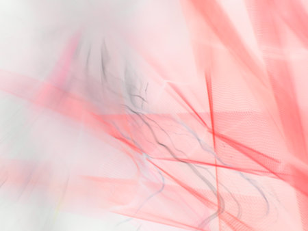 abstract background with red and white lines and waves on a white background
