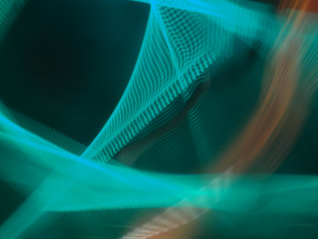 abstract background with smooth lines and bokeh defocused lights