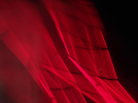 abstract light speed motion blur effect on the black background, technology backgroundの写真素材