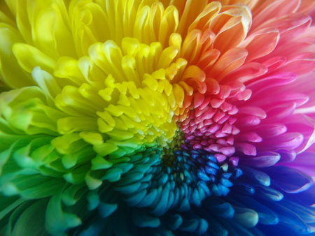 Colorful chrysanthemum flowers as a background. Macroの写真素材