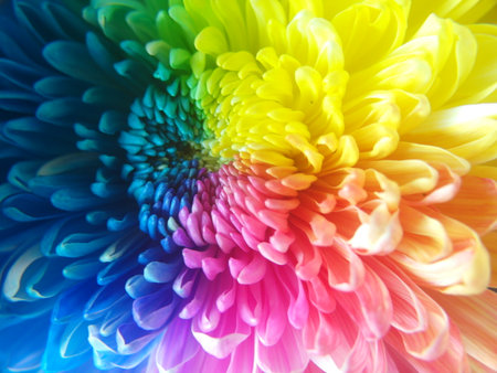 Colorful chrysanthemum petals as a background.の写真素材