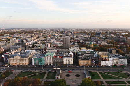 Panoramic view of Warsawa, Polandの写真素材