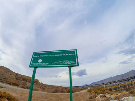 International boundary of Ciudad Juarez, Mexico and the United States